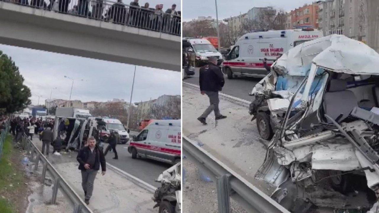 Silivri'de zincirleme kaza: Çok sayıda yaralı var...