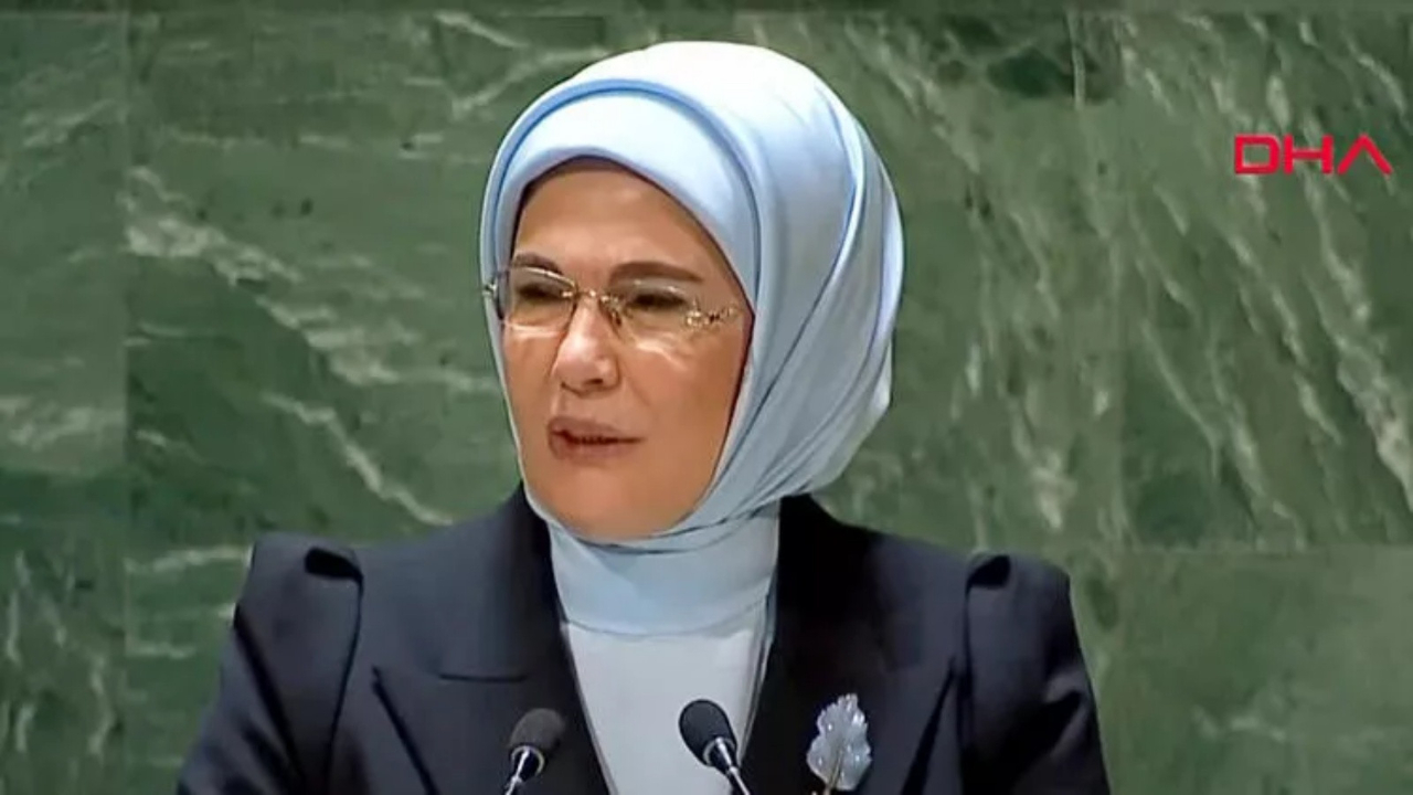 BM'de konuşan ilk Türk 'First Lady' Emine Erdoğan: Kaybedecek 1 dakikamız bile yok!