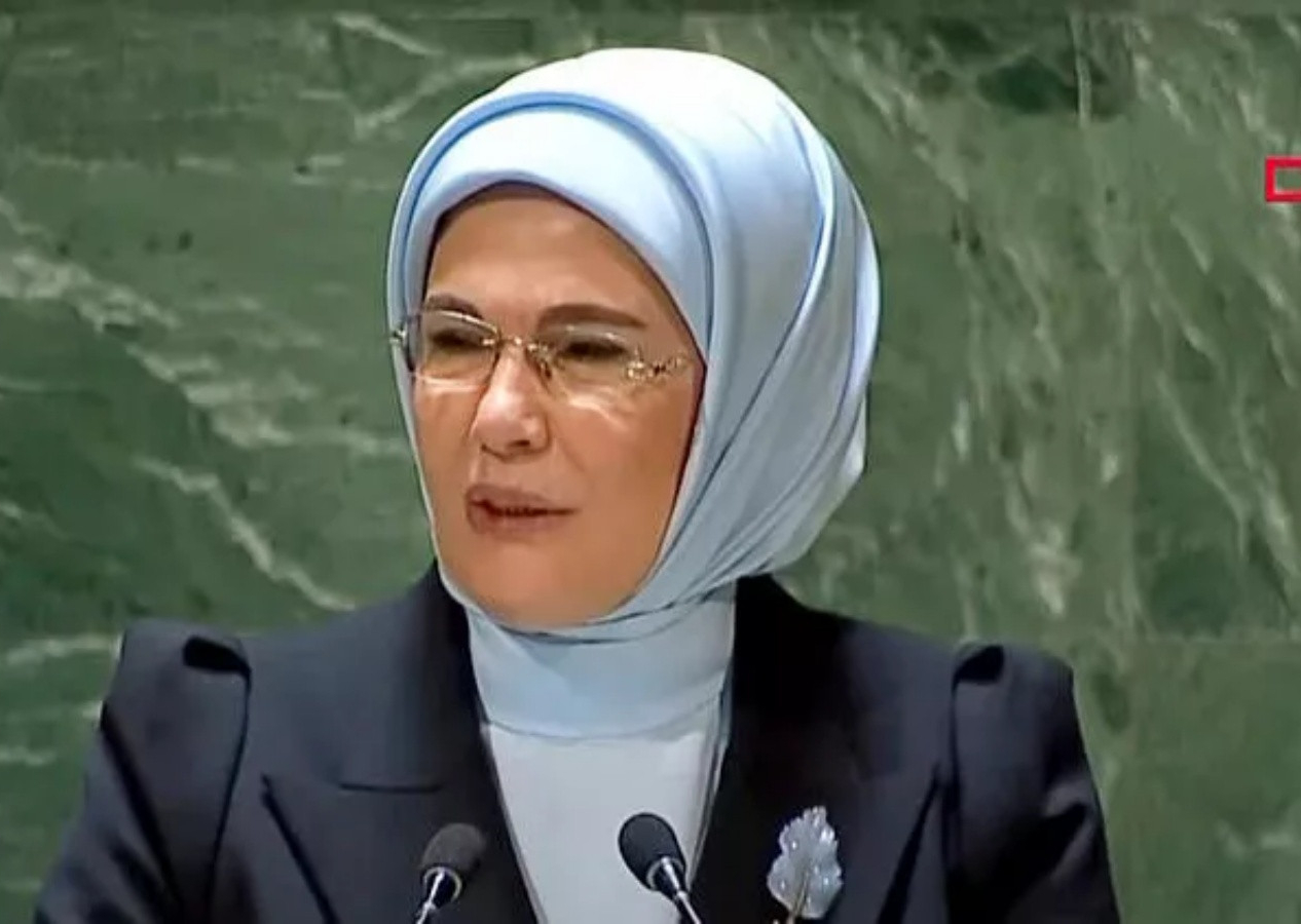BM'de konuşan ilk Türk 'First Lady' Emine Erdoğan: Kaybedecek 1 dakikamız bile yok!