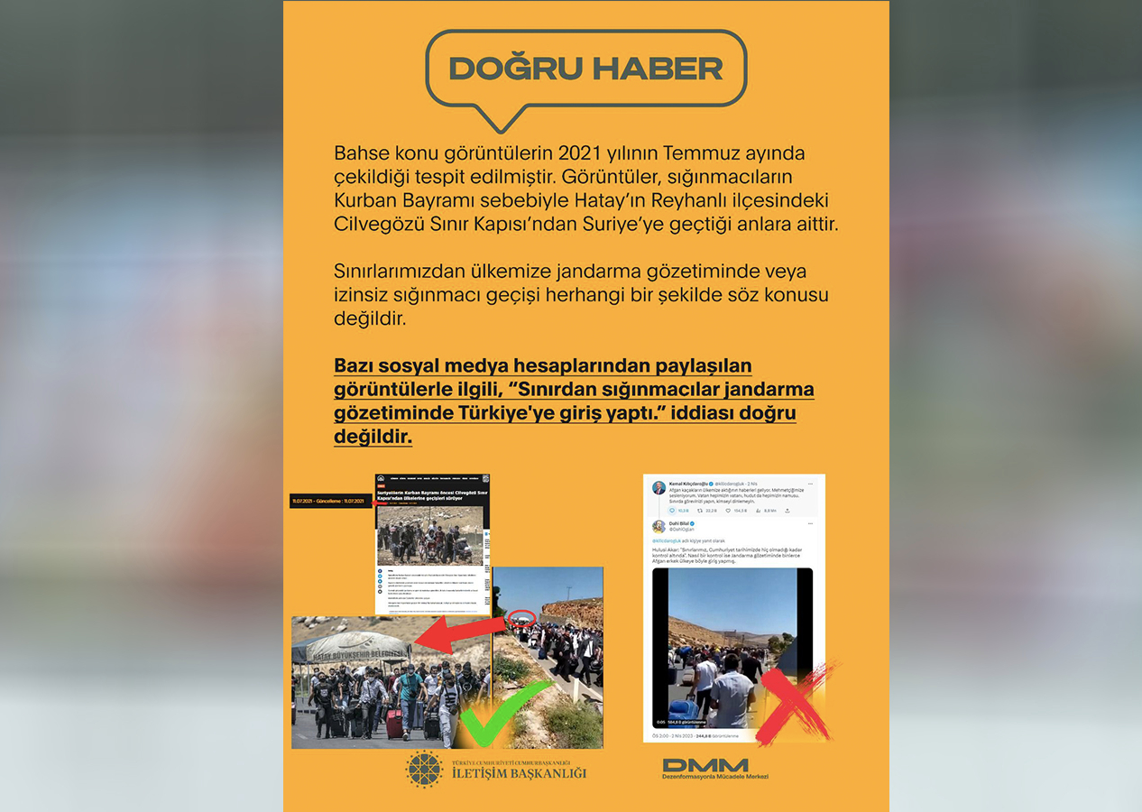 'Sığınmacılar Türkiye'ye giriş yapıyor' iddiasına yalanlama geldi