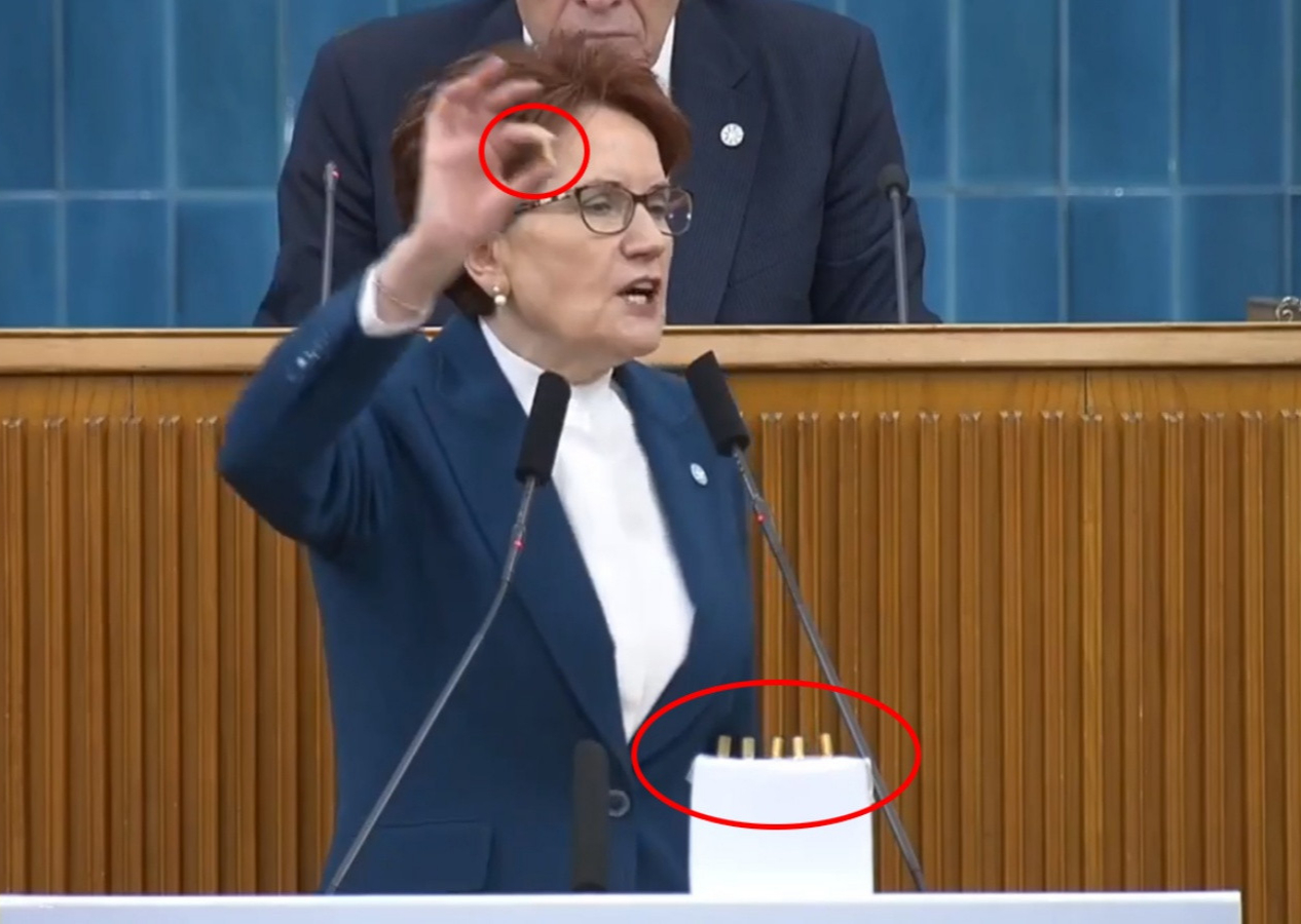 Cumhurbaşkanı Erdoğan'ı suçlayan Akşener, özür dilemek yerine üste çıkmaya çalıştı! Kürsüden kurşun fırlattı...