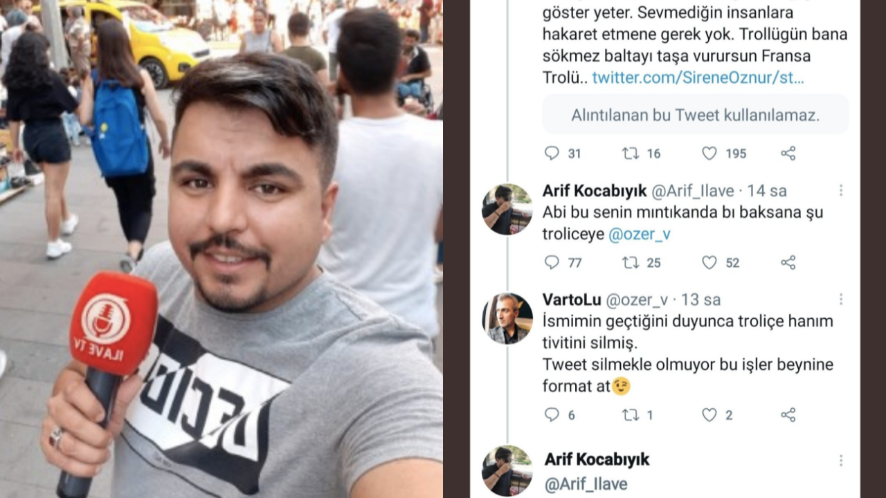 Sokak röportajcısı Arif, Öznur Küçük Sirene'yi PKK'ya hedef gösterdi