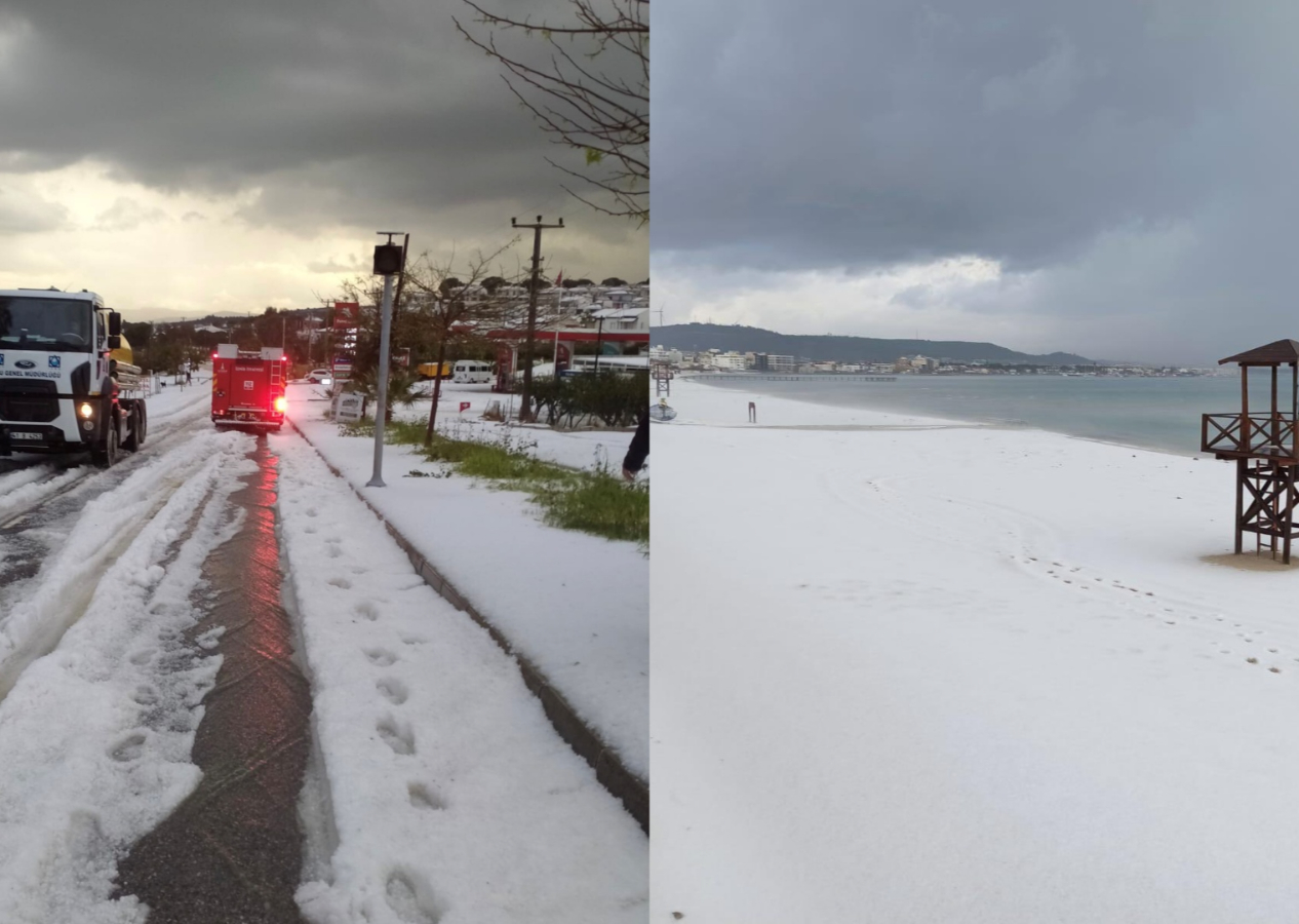 İzmir güne bembeyaz uyandı: Vatandaşlar gözlerine inanamadı...