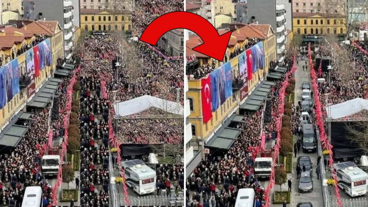 CHP'nin Trabzon mitingine photoshop ayarı! Twitter'da alay konusu oldu...