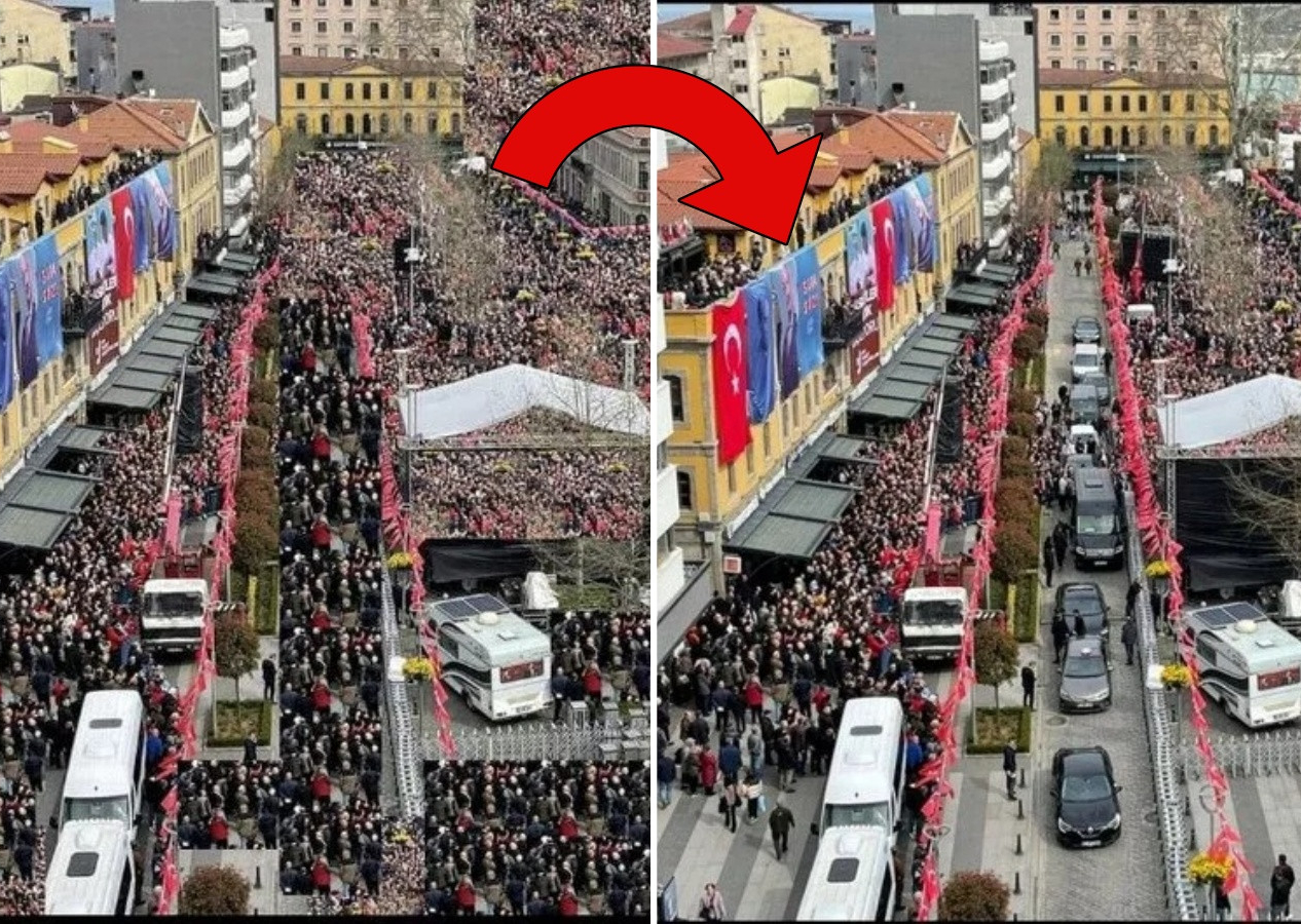 CHP'nin Trabzon mitingine photoshop ayarı! Twitter'da alay konusu oldu...