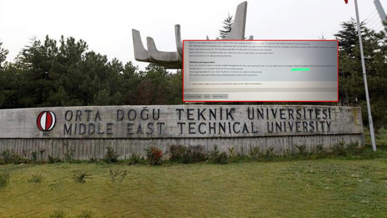 ODTÜ'de skandal: Online sınavda başörtüsü yasağı