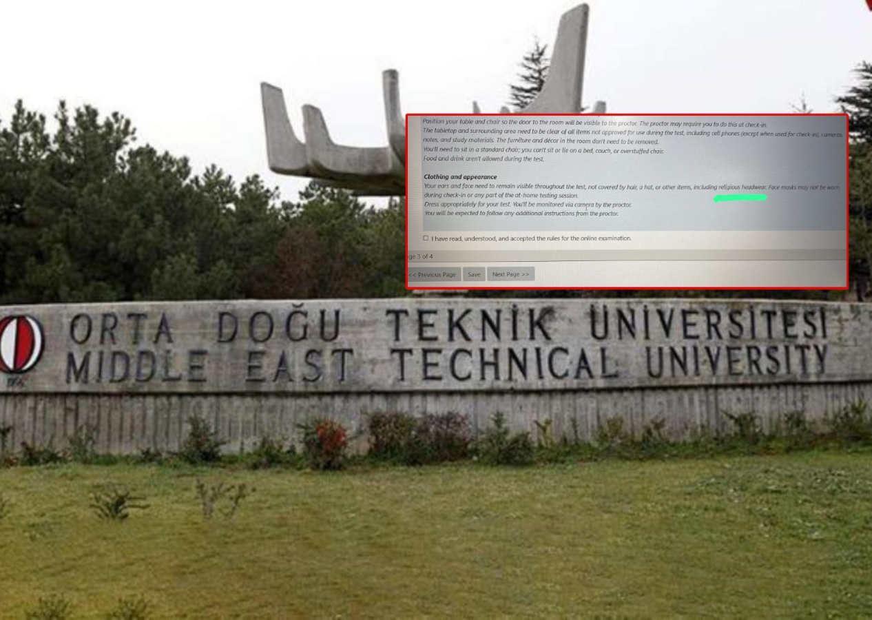 ODTÜ'de skandal: Online sınavda başörtüsü yasağı