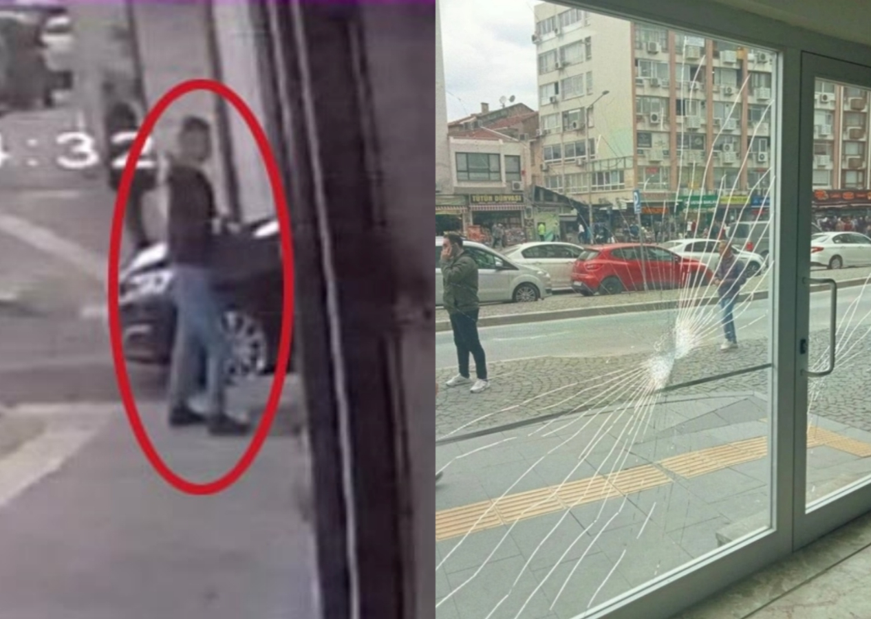 İzmir'de CHP seçim bürosuna taşlı saldırı: O anlar kameralara yansıdı