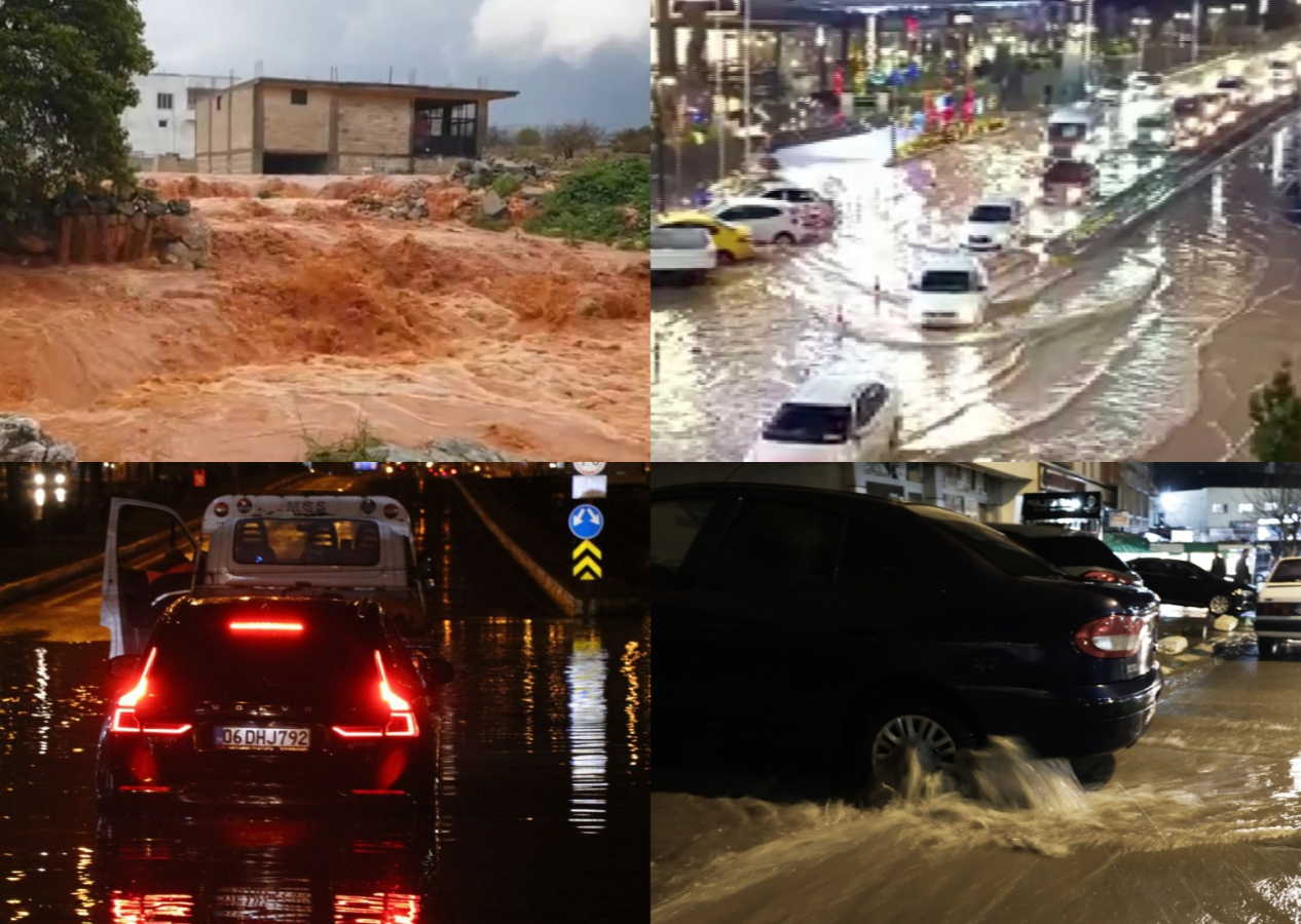 Bingöl, Diyarbakır, Elazığ ve Şanlıurfa'da şiddetli yağış! Cadde ve sokaklar suyla doldu