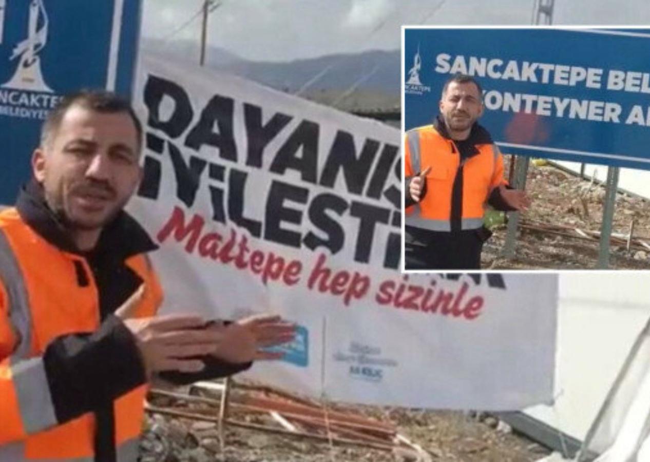 CHP'li belediye, AK Partili Sancaktepe Belediyesi'nin hizmetine çöktü! Kendi afişlerini astılar...