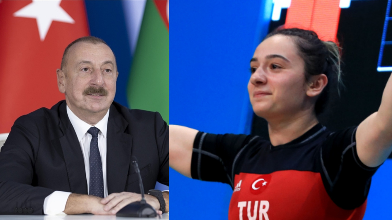 İlham Aliyev Ermenistan'da madalya kazanan Türk halterciyi kutladı