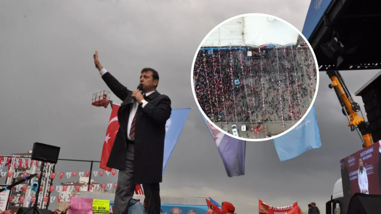 İmamoğlu'na Kastamonu'da soğuk duş! Meydanın yarısı boş kaldı...