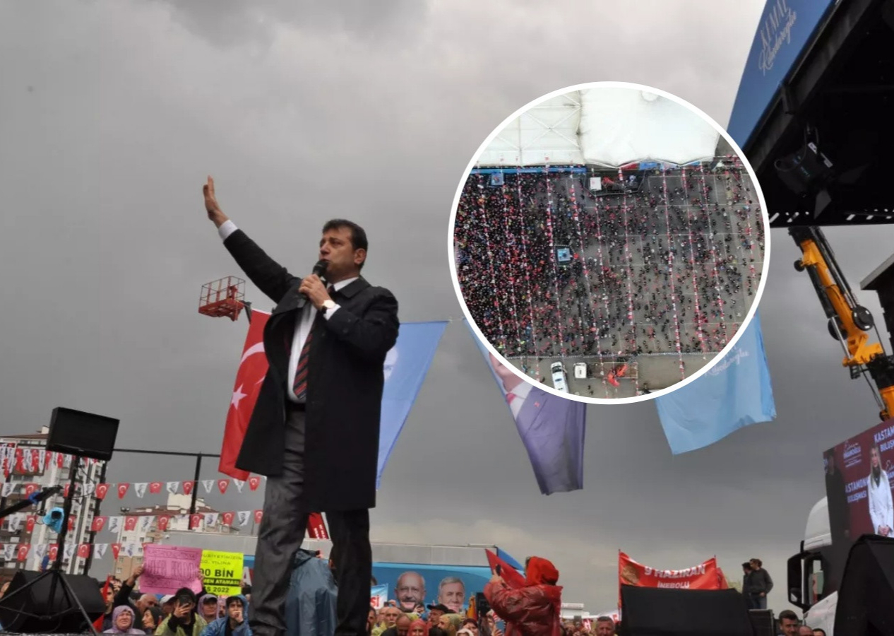 İmamoğlu'na Kastamonu'da soğuk duş! Meydanın yarısı boş kaldı...