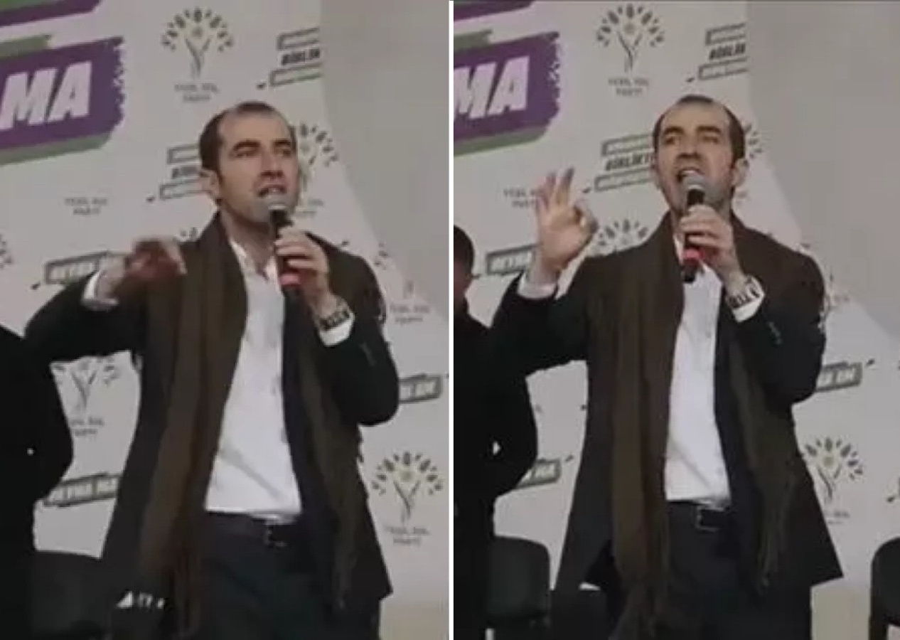 HDP'nin Hakkari mitinginde skandal anlar! Bebek katili Öcalan'a özgürlük vaadi...