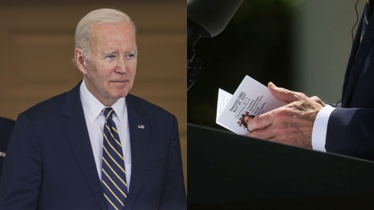 ABD Başkanı Biden kötü yakalandı! Kağıt detayı dünyada gündem oldu