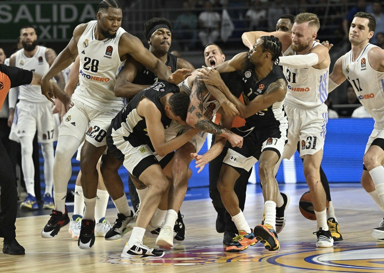 Euroleague’de Real Madrid Partizan maçında büyük kavga! Punter, Llull ve Yabusele…