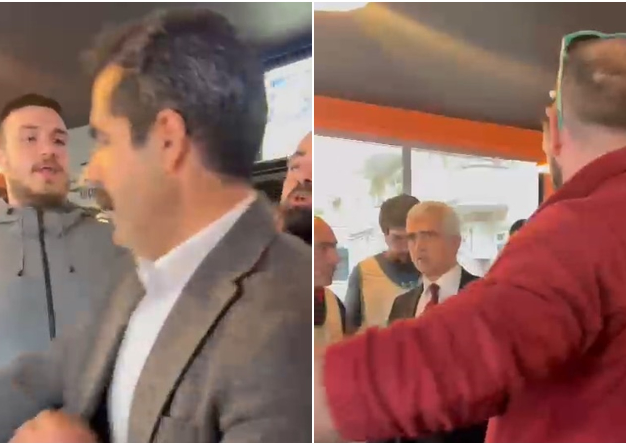 HDP'li Ömer Faruk Gergerlioğlu’na esnaf ziyaretinde mahalleliden sert tepki! 'Dün kurşun attıkları polisin arkasına sığındılar'