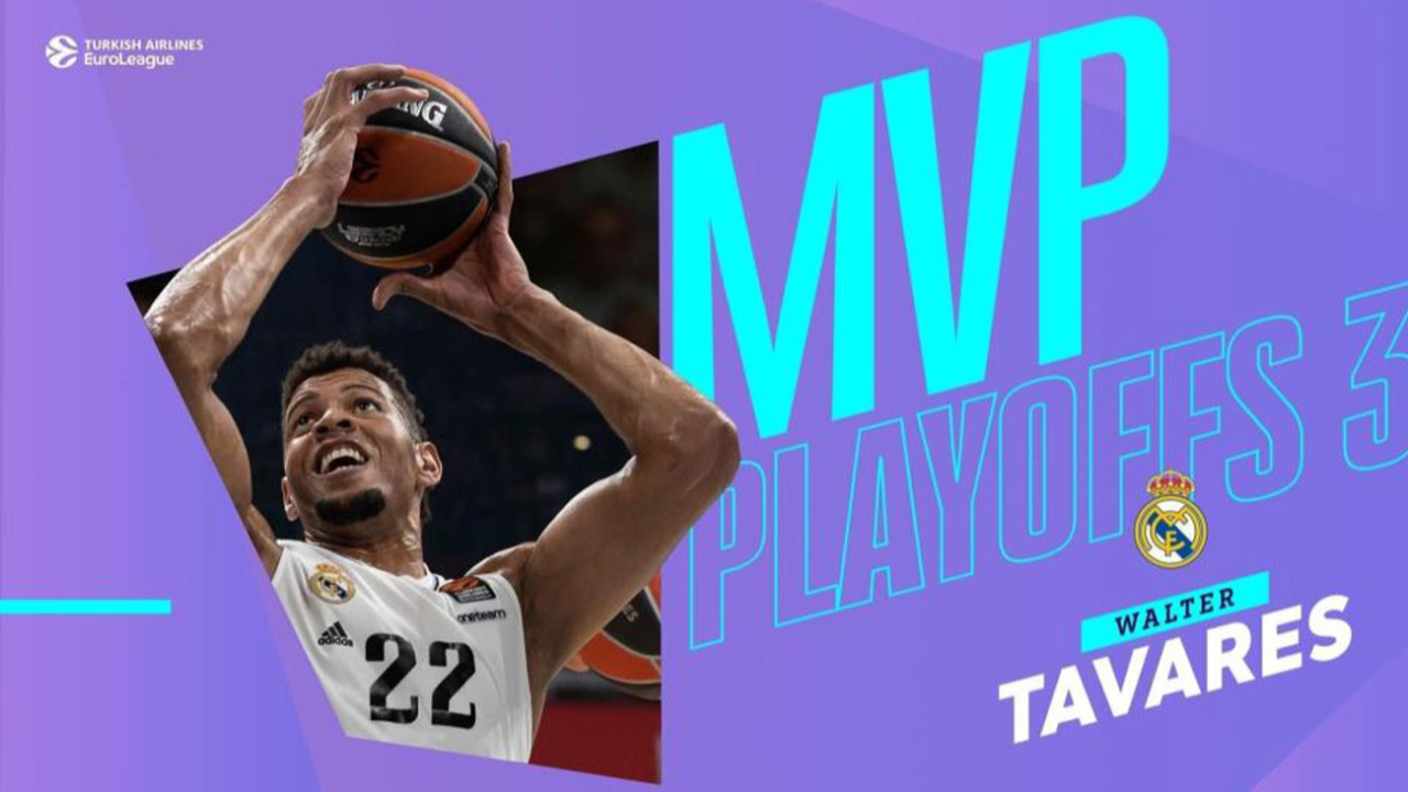 Euroleague'de play-off 3. maçlarının MVP'si Walter Tavares