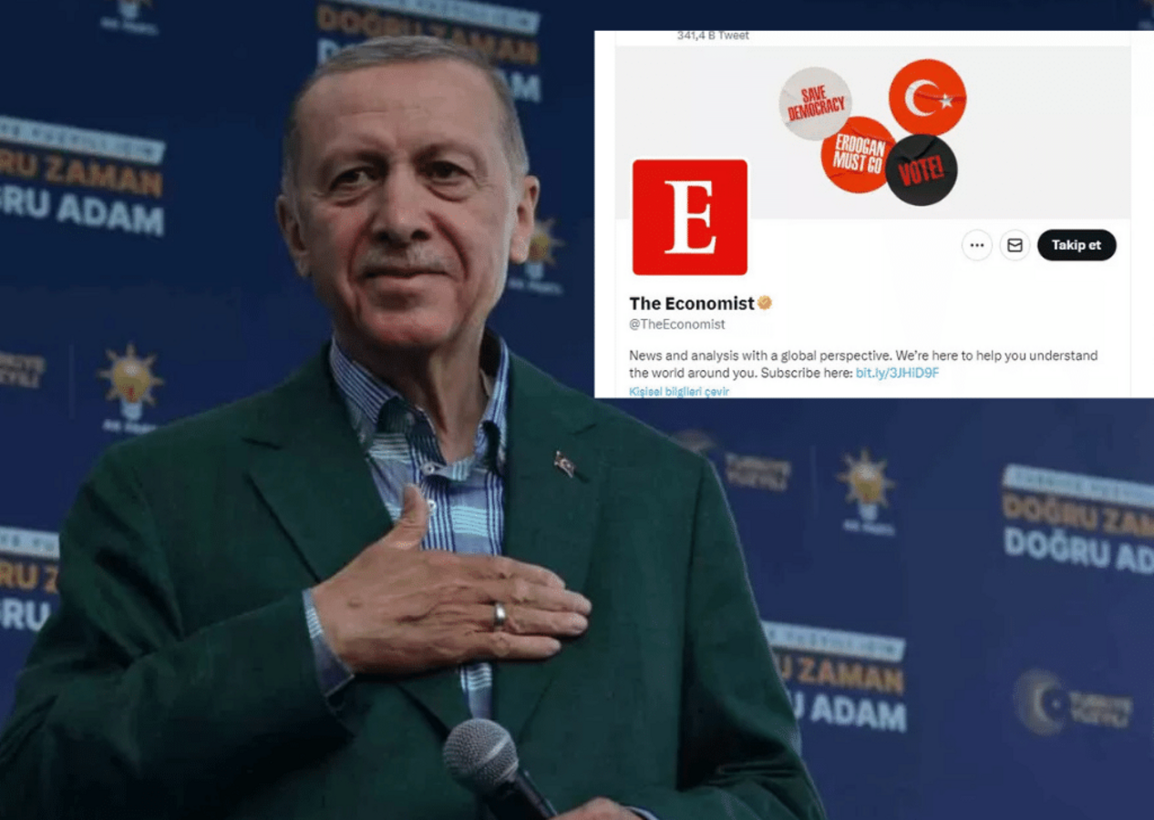 Recep Tayyip Erdoğan düşmanlığı bitmiyor! The Economist Twitter'a da kapak yaptı...