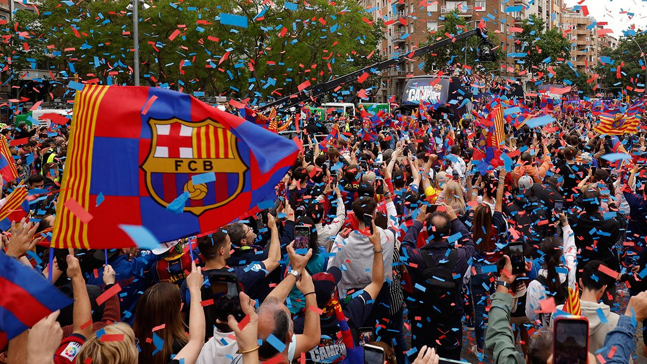Barcelona'da La Liga şampiyonluğu coşkuyla kutlandı!