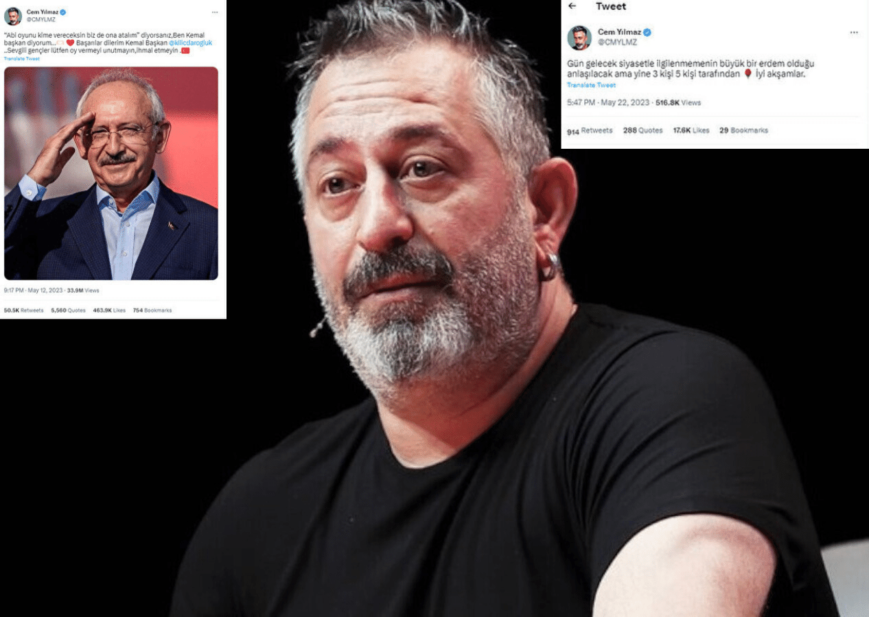 Kemal Kılıçdaroğlu'na oy kampanyası yürüten Cem Yılmaz yan çizdi!