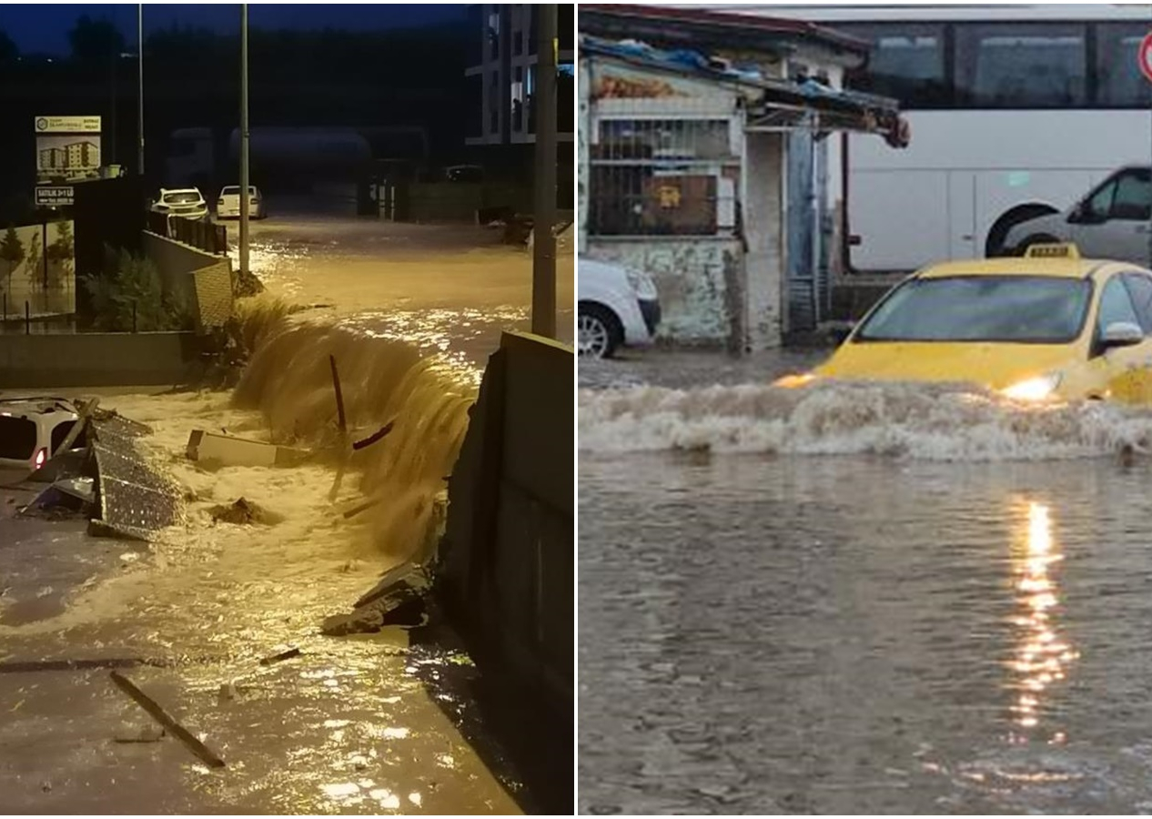 Meteoroloji turuncu kodla uyardı! Adana ve Mersin'de kuvvetli yağış: Yollar göle döndü, araçlar suya gömüldü