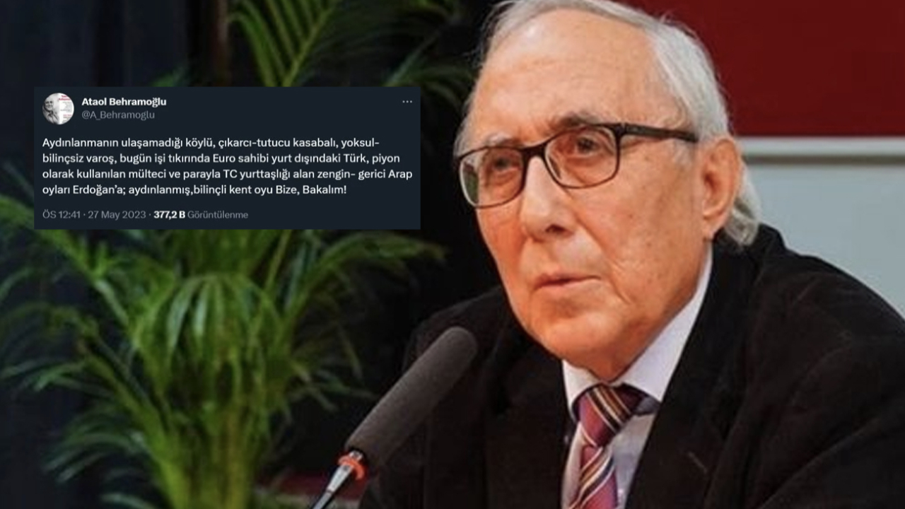 Ataol Behramoğlu skandal sözlerine bir yenisini ekledi! Erdoğan'a oy verenlere 'Varoş, köylü' yakıştırması