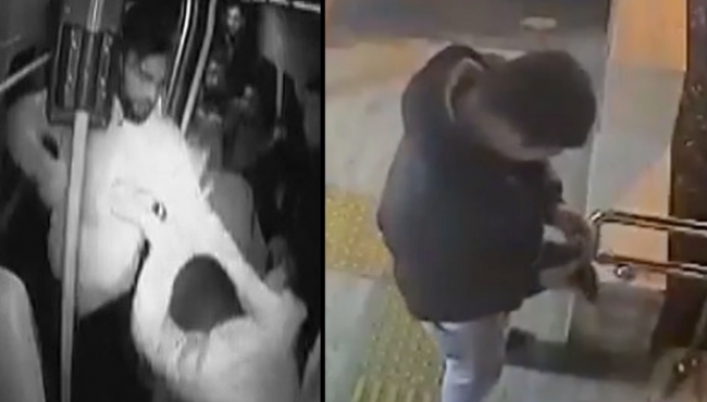 Minibüste dayak yiyen engelli gencin şok görüntüleri! Meğer...
