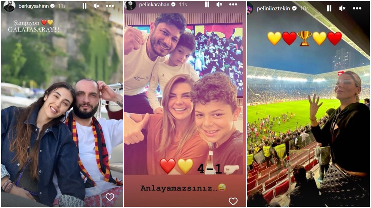 Galatasaraylı ünlüler şampiyonluğu böyle kutladı!