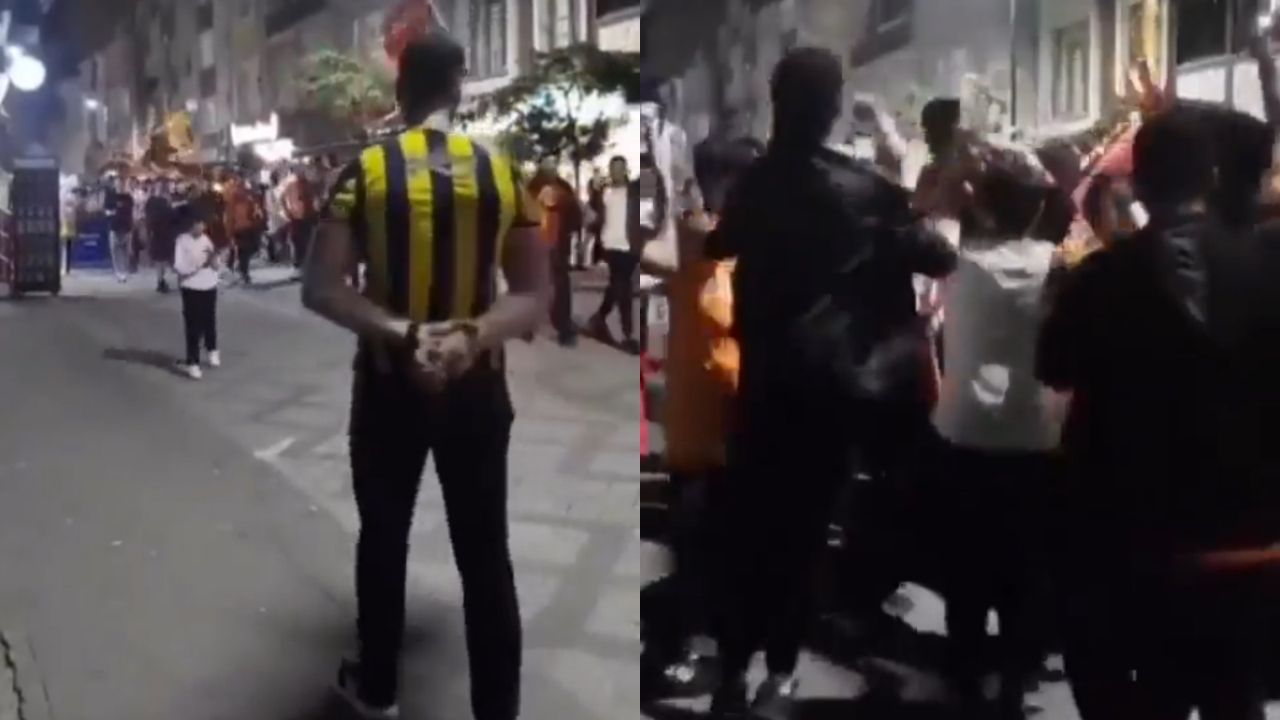 Kutlama yapan Galatasaraylılar bir Fenerbahçeliye denk geldi! Beklenmedik son...