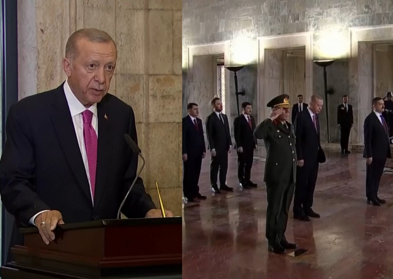 Cumhurbaşkanı Erdoğan Anıtkabir'i ziyaret etti! 'Türkiye Yüzyılı' mesajı...