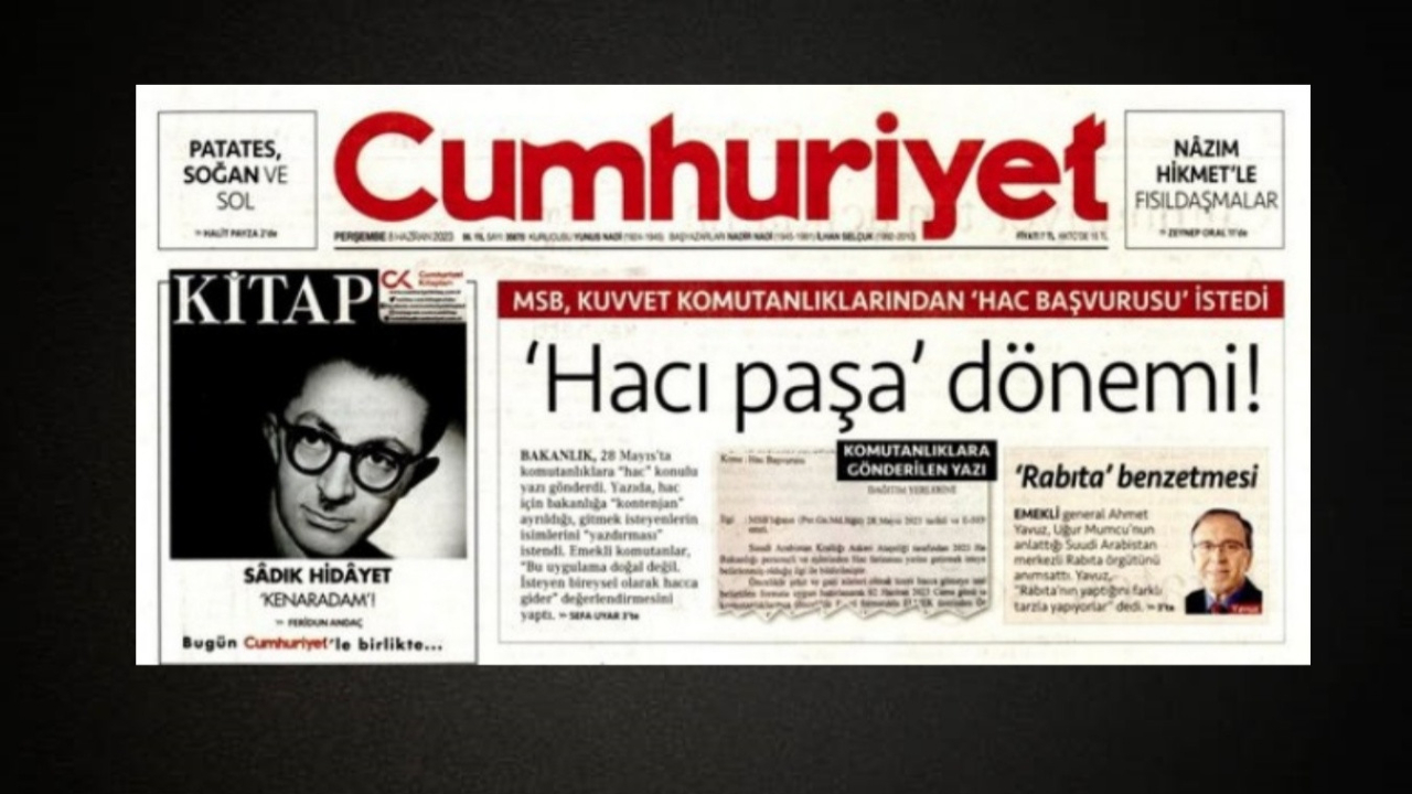Cumhuriyet Gazetesi MSB'ye hac kontenjanı ayrılmasından rahatsız oldu
