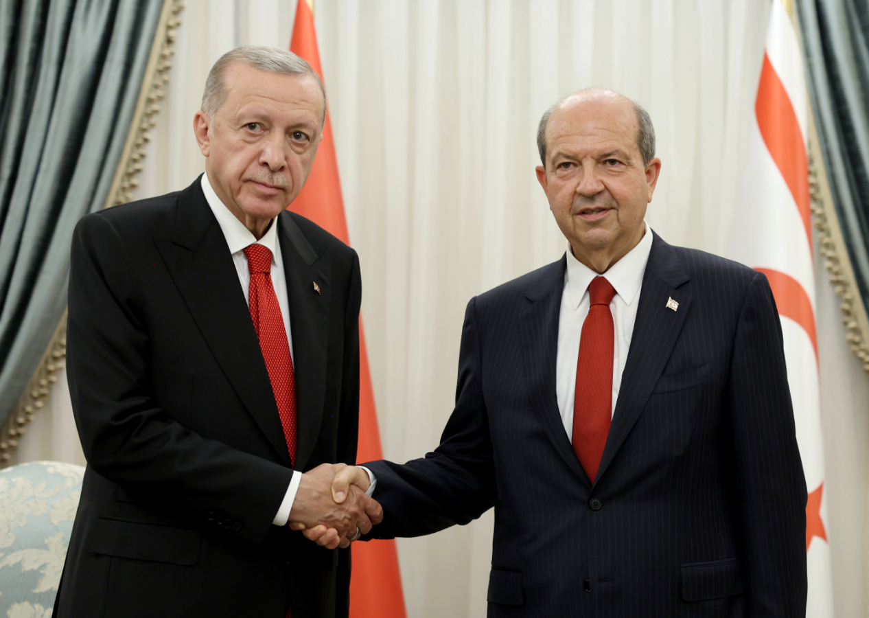 Cumhurbaşkanı Erdoğan, KKTC Cumhurbaşkanı Tatar ile görüştü