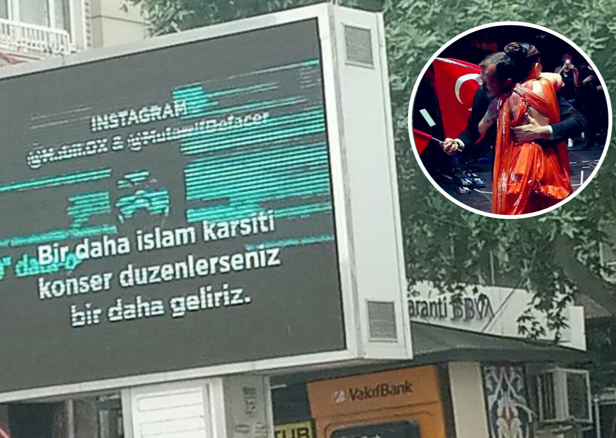 AK Partili Süleymanpaşa Belediyesi'nin dijital reklam panoları hacklendi!  "İslam karşıtı konser düzenlerseniz bir daha geliriz"