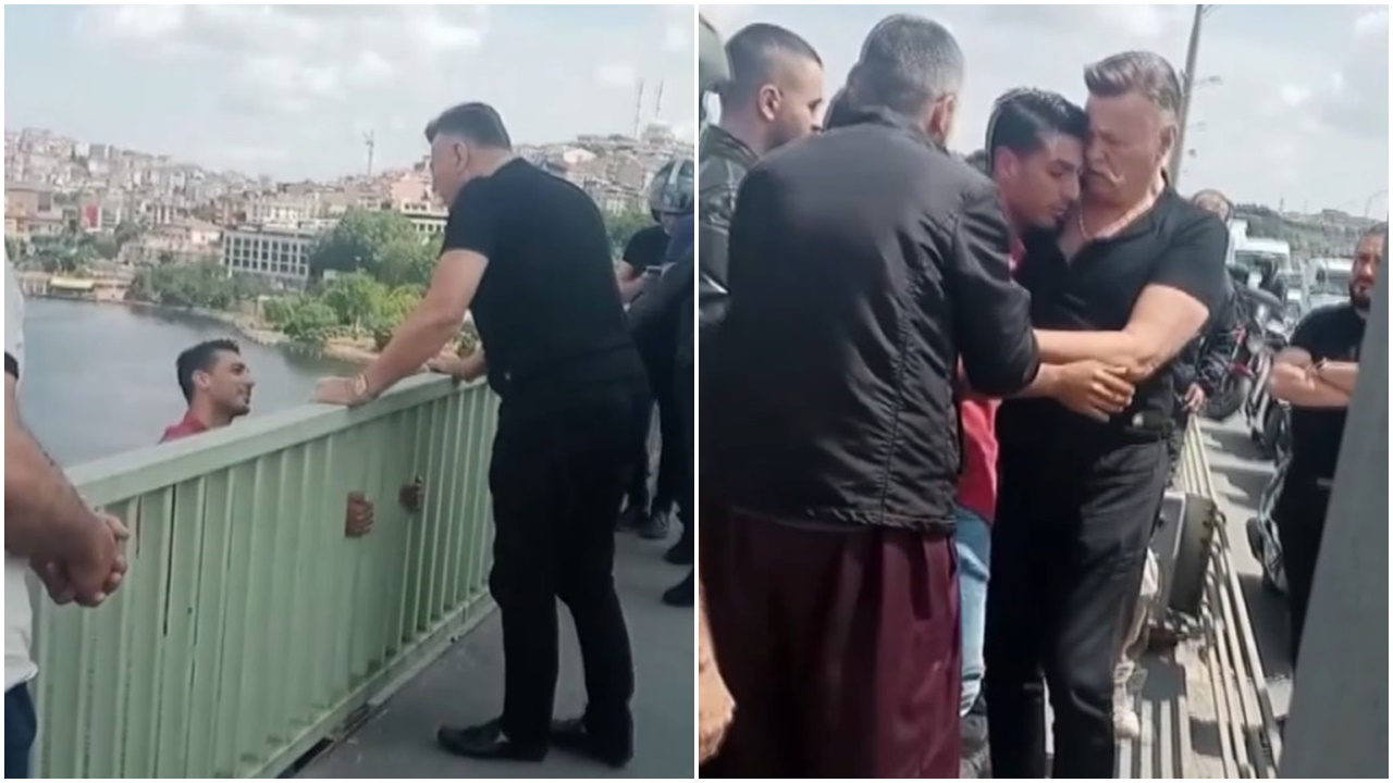 Nuri Alço'dan kral hareket! Haliç'te intihar girişiminde bulunan bir gencin hayatını kurtardı