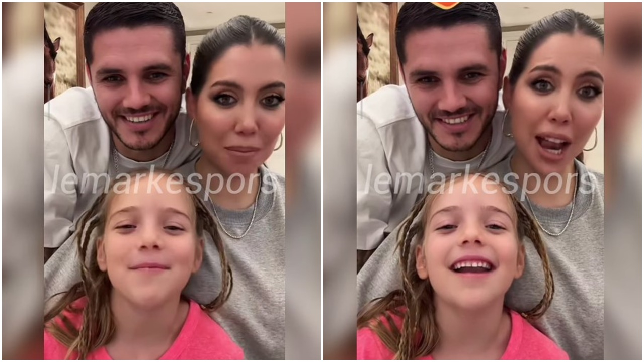 Mauro Icardi'nin eşi Wanda Nara ve kızı Isabella'dan ''Aşkın Olayım'' performansı