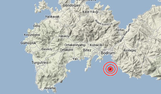 Bodrum'da bir deprem daha! AFAD: 4,9, Kandilli: 5,1 açıkladı