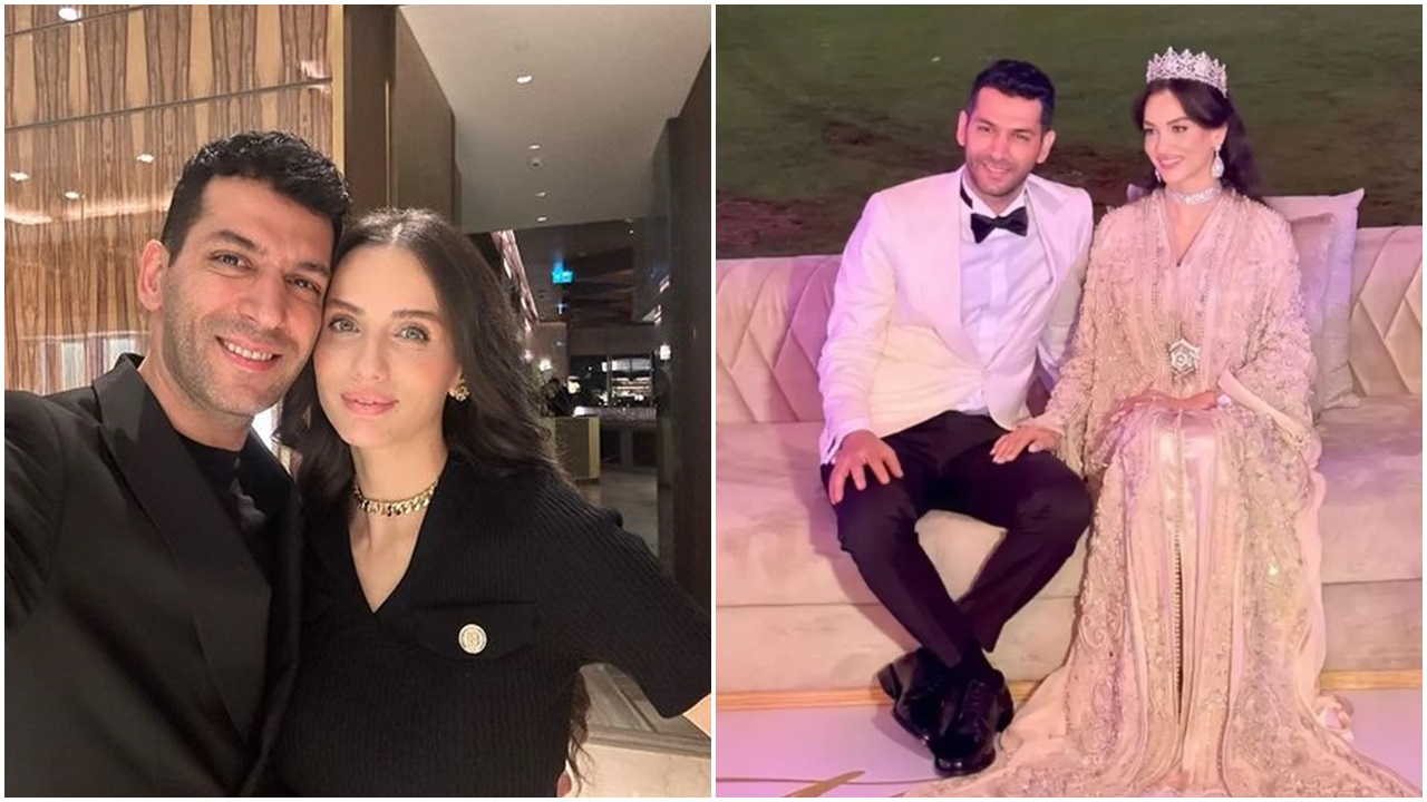 Murat Yıldırım ve eşi Iman Elbani'den kızları Miray için geleneksel Fas düğünü! Salona tahtla getirildi