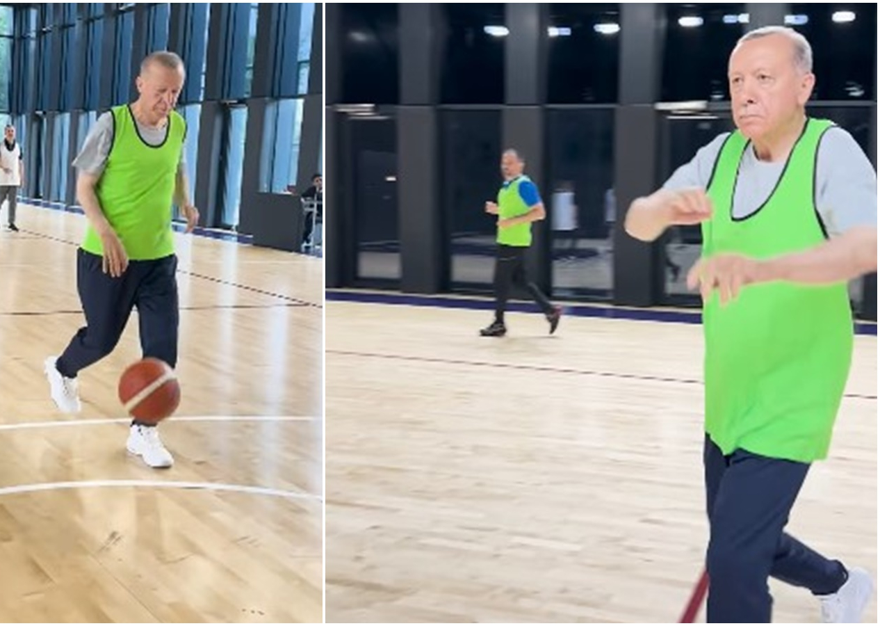Eski Bakan Mustafa Varank paylaştı! Cumhurbaşkanı Erdoğan'ın basketbol oynadığı görüntüler gündem oldu