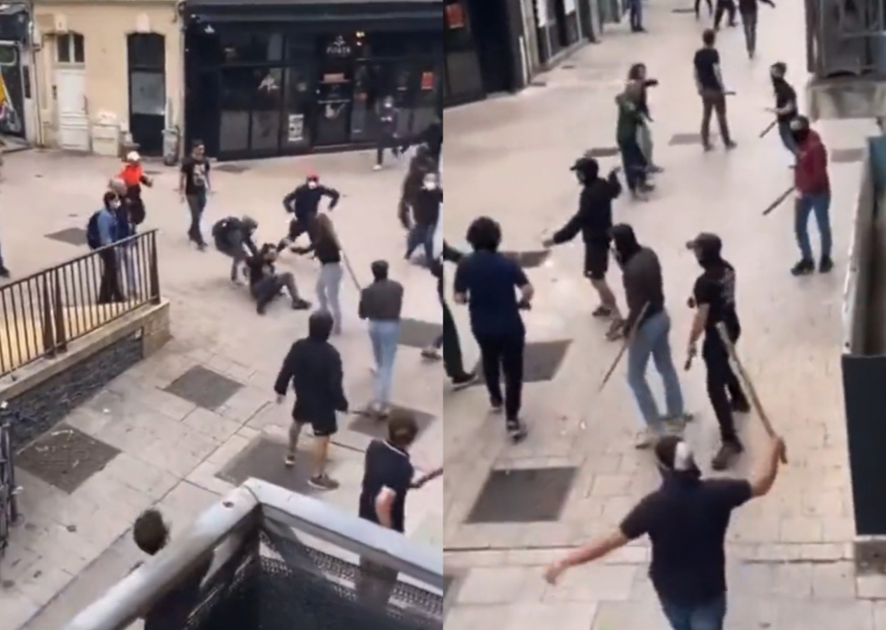 Fransa'da iç savaş tehlikesi: Aşırı sağcılar sokağa inip protestoculara saldırmaya başladı!