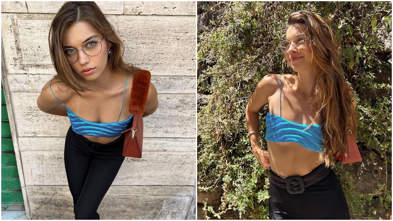 Afra Saraçoğlu'nun İtalya tarzı olay oldu! Büstiyerindeki 'yorgan' detayı dikkat çekti