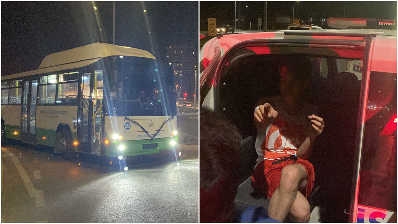 15 yaşındaki çocuk halk otobüsünü kaçırdı! 5 kilometre sonra kaza yaptı