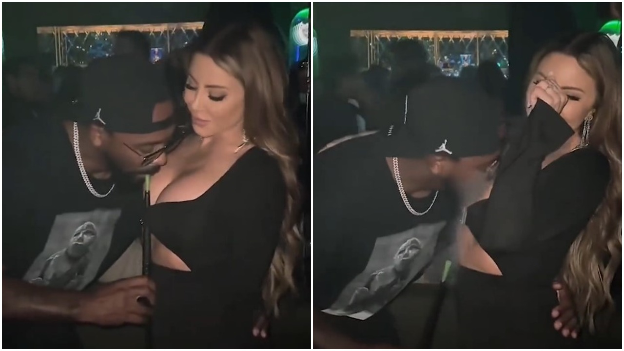 Marcus Jordan sevgilisi Larsa Pippen'in gögüslerinden nargile içti