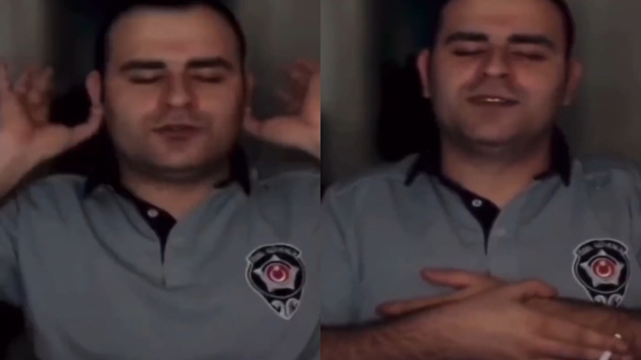 Namaz kılarmış gibi yapıp 'Andımız'ı okudu: Sosyal medyada tepki yağdı