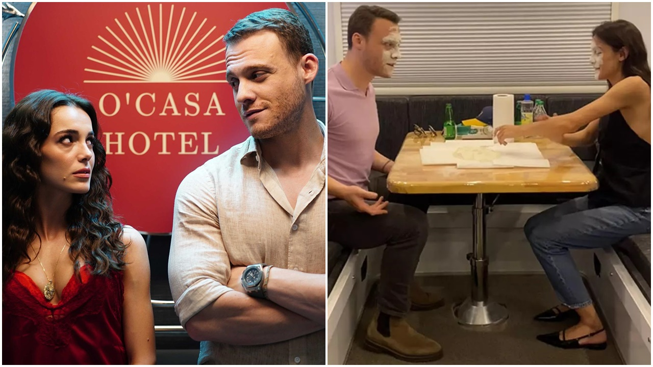Kerem Bursin ile Hafsanur Sancaktutan'dan Ya Çok Seversen dizisinin setinde eğlenceli anlar!