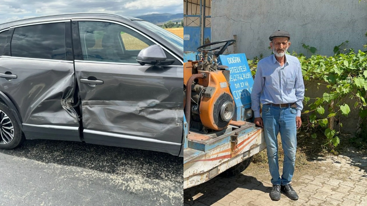 Togg'a 'patpat' isimli tarım aracı çarptı: "Çok sessizdi fark etmedim..."