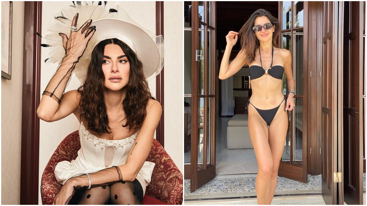 Nesrin Cavadzade'den Bodrum tatilinde olay yaratan görüntüler! Yere öyle bir uzandı ki görenlerin aklı gitti