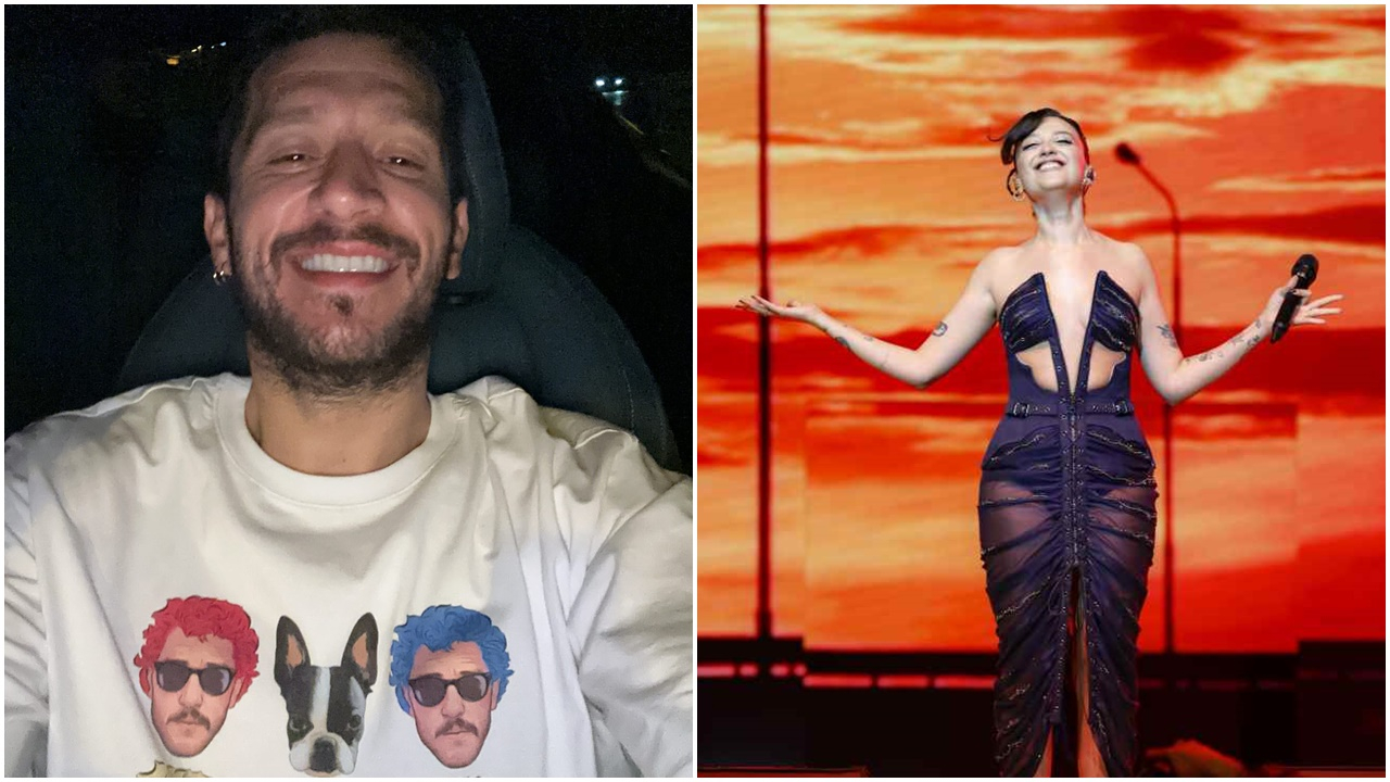 Konserde Melike Şahin'e eşlik eden Uraz Kaygılaroğlu'ndan ''Tutuşmuş beraber'' performansı