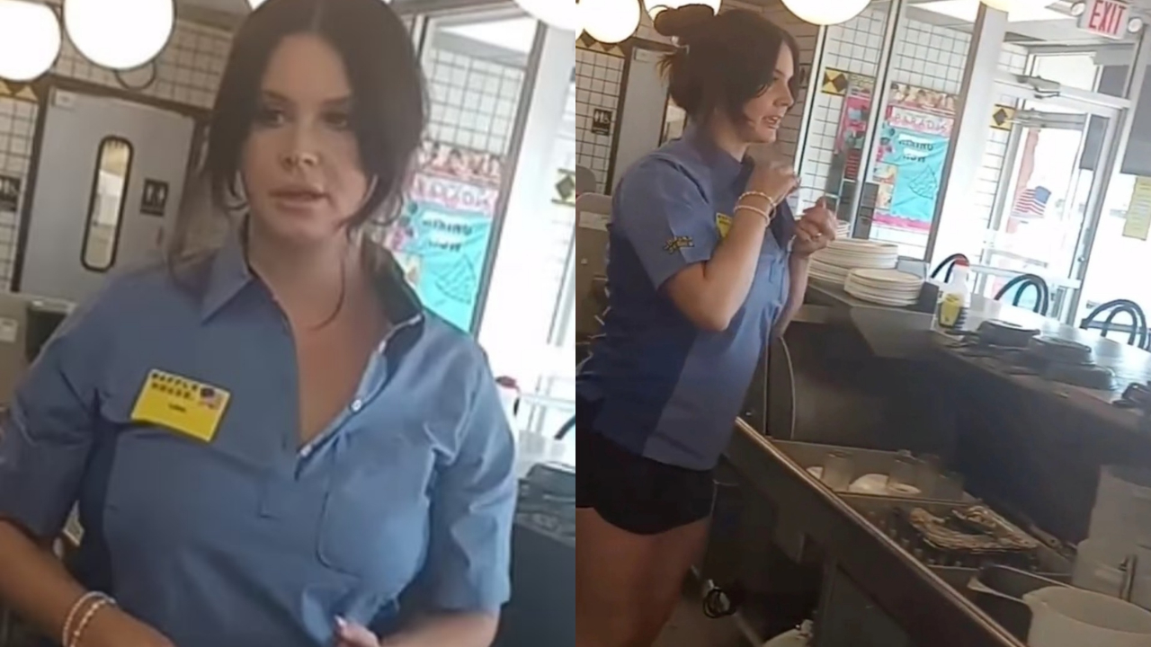 Ünlü şarkıcı Lana Del Rey garsonluk yaparken görüntülendi