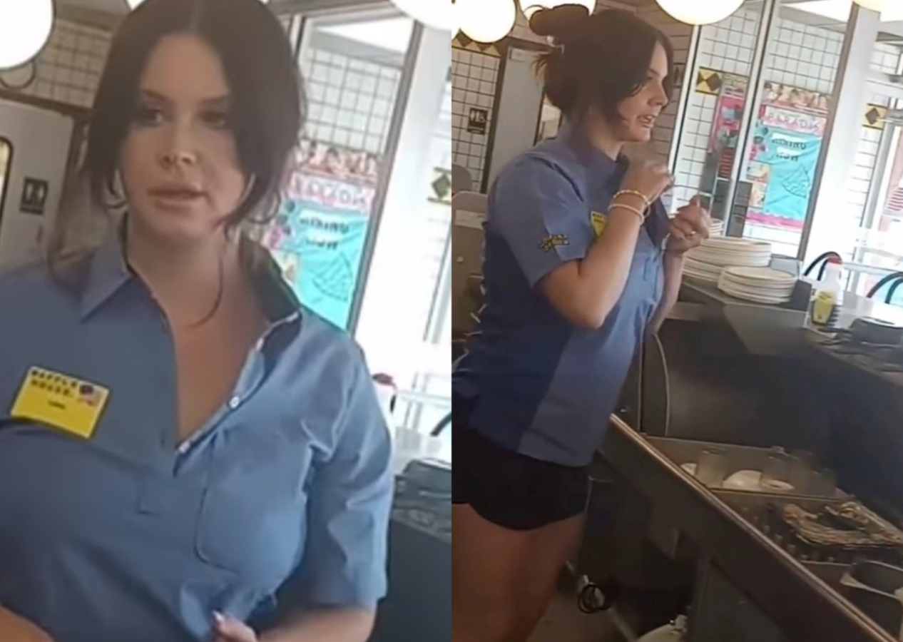 Ünlü şarkıcı Lana Del Rey garsonluk yaparken görüntülendi